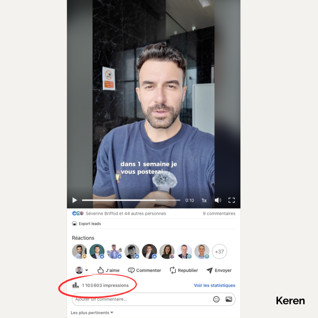 Statistiques sur la performance des vidéos LinkedIn